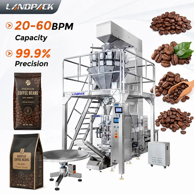 Automatic Roasted Coffee Bean VFFS Weighing Packaging Machine with 14-Head Weigher