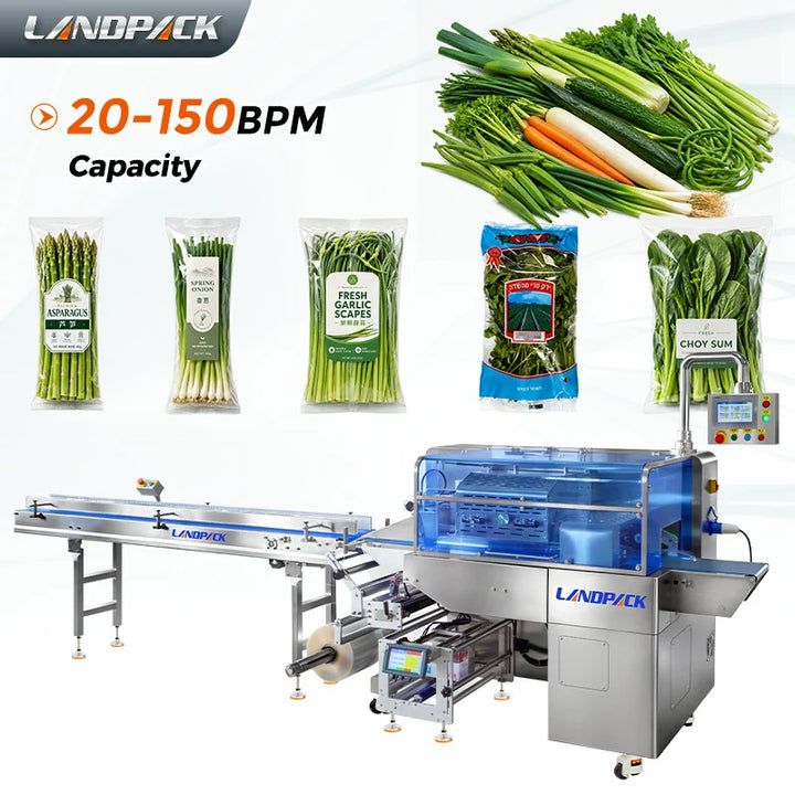 Automatic Fresh Vegetables and Fruits Flow Packaging Machine for Pillow Bag