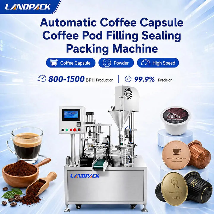 Automatic Coffee Capsule Filling and Sealing Machine for Nespresso, K-Cup and Dolce Gusto Pods