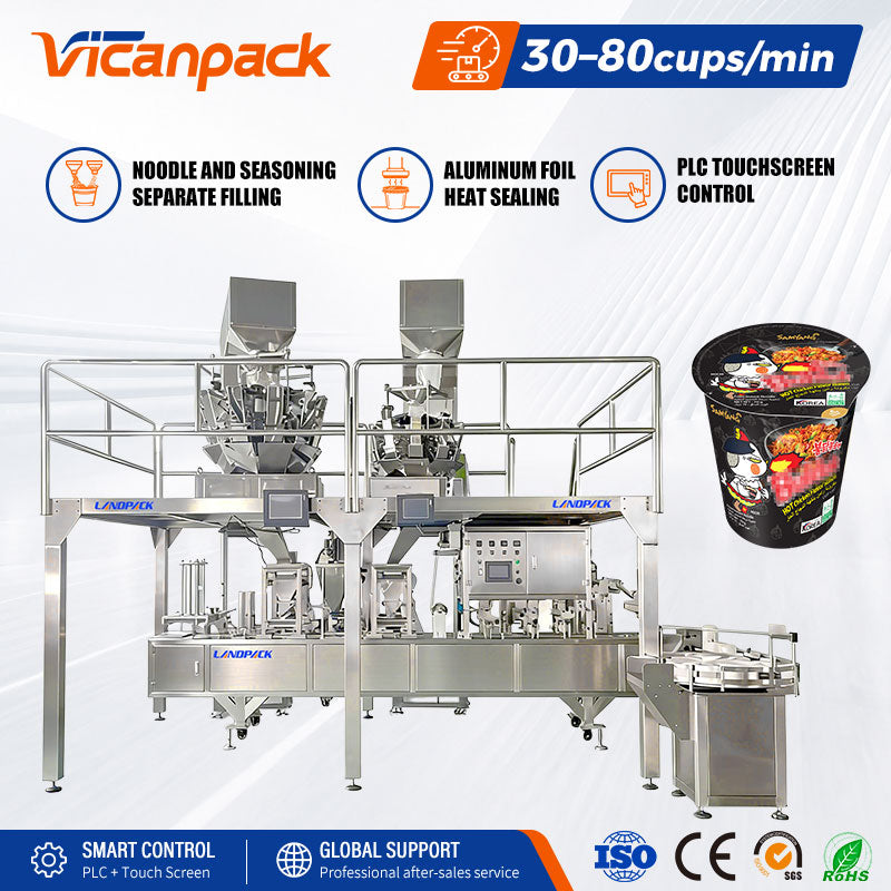 Automatic Instant Noodles Cup Filling and Sealing Machine