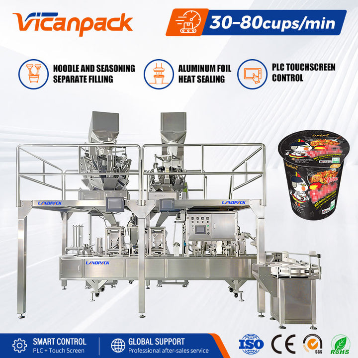 Automatic Instant Noodles Cup Filling and Sealing Machine