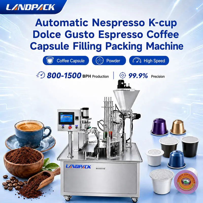 Fully Automatic Compact Rotary Nespresso Coffee Capsule Filling and Sealing Machine