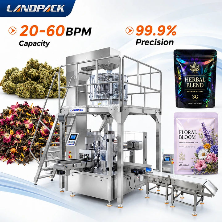 High Precision Cannabis Buds & Marijuana Zipper Pouch Premade Pouch Packing Machine
