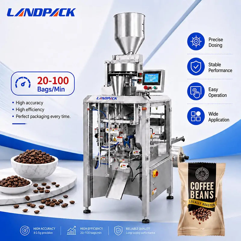 High-Speed Automatic Coffee Bean VFFS Packing Machine with Measuring Cup