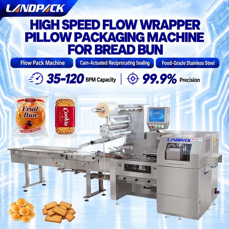 High Speed Bread Horizontal Flow Wrapping Machine with Reciprocating Sealing