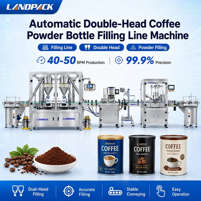 Automatic Coffee Powder Can Filling Seaming Laser Coding and Capping Line