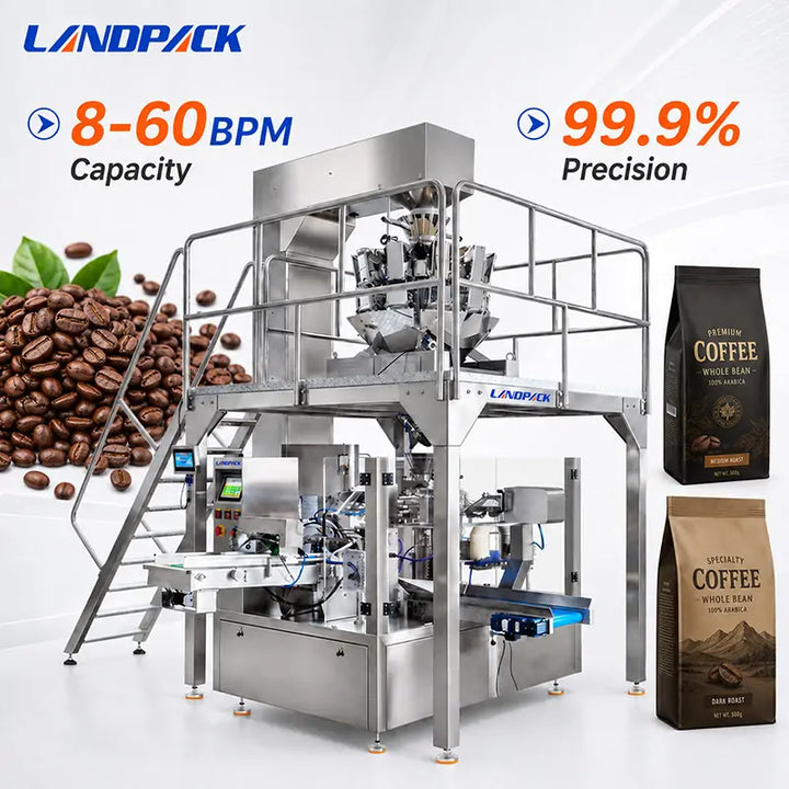 Automatic Roasted Coffee Beans Rotary Doypack Packing Machine with 14-Head Weigher