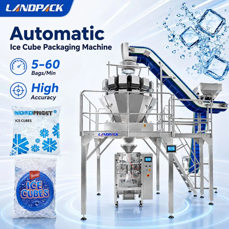Automatic Ice Cubes Vertical Pouch Filling Weighing Packaging Machine