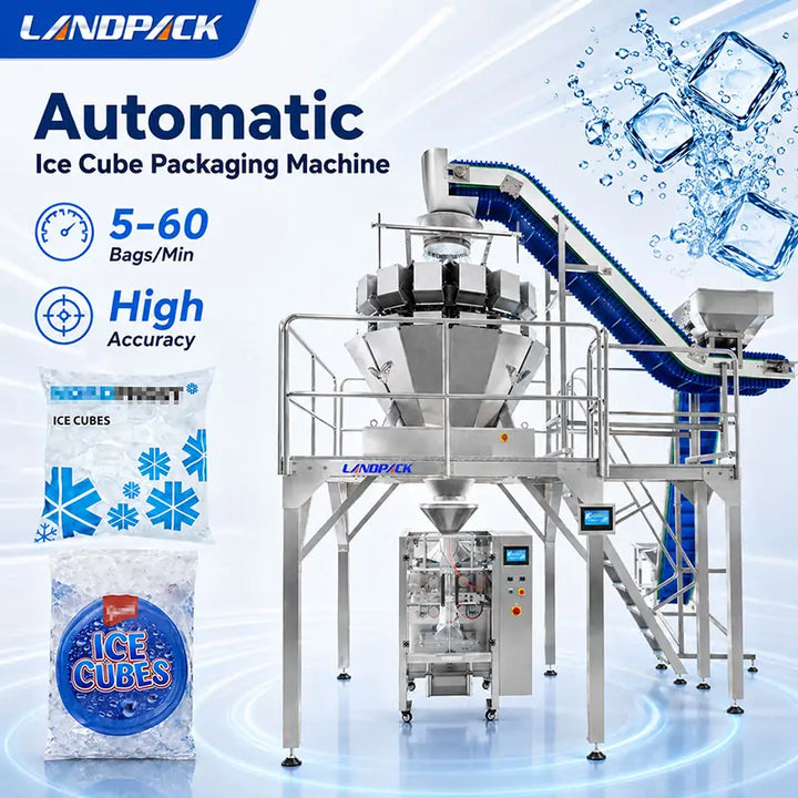 Automatic Ice Cubes Vertical Pouch Filling Weighing Packaging Machine