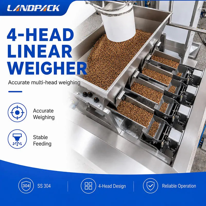Multi Heads Linear Weigher Rotary Doypack Machine for Granular and Powder Mixing Packaging