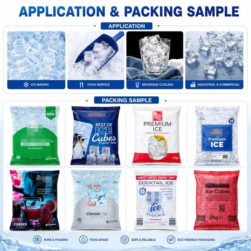 Automatic Ice Cube Packaging Machine Vertical Pouch Packing Machine