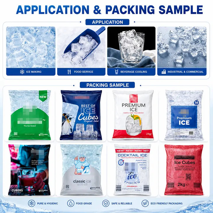 Automatic Ice Cube Packaging Machine Vertical Pouch Packing Machine