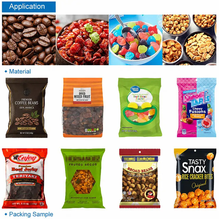 Automatic Roasted Coffee Bean VFFS Weighing Packaging Machine with 14-Head Weigher