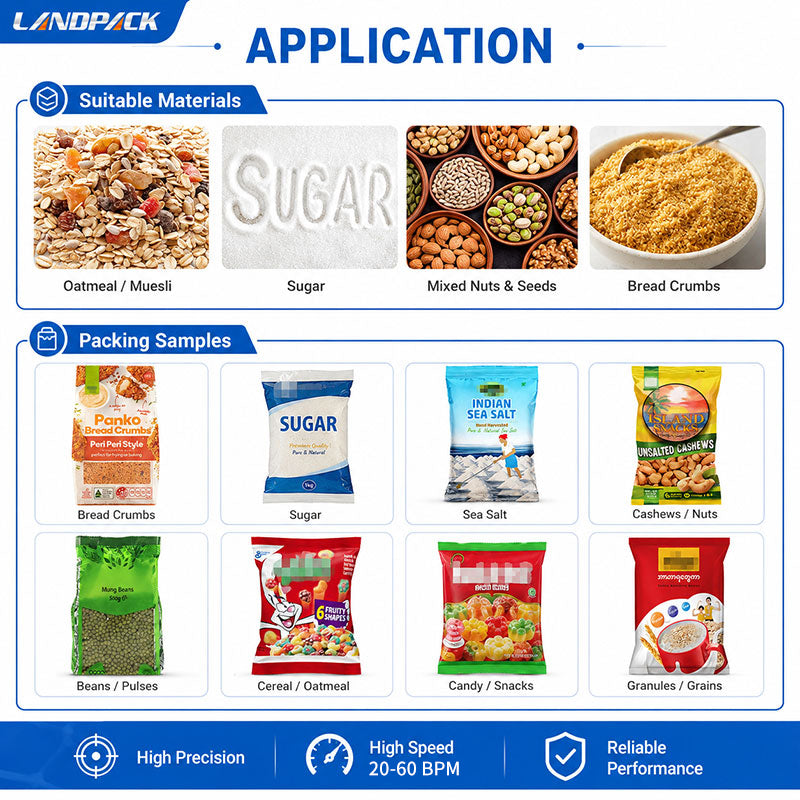 Automatic Vertical Pouch Packing Machine Granule Gusset Bags Packaging Machine