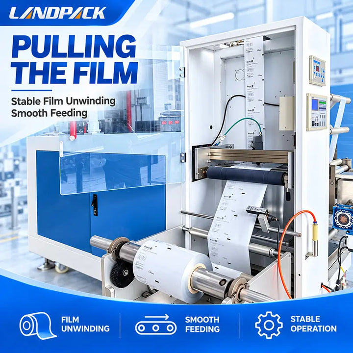 Automatic Ointment Patch Four Side Sealing Packing Machine with Film Slitting