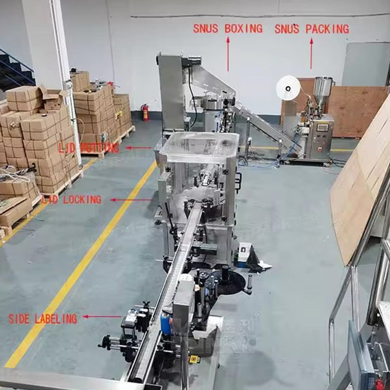 Full Automatic Snus Sachet in Can Packing Machine Line