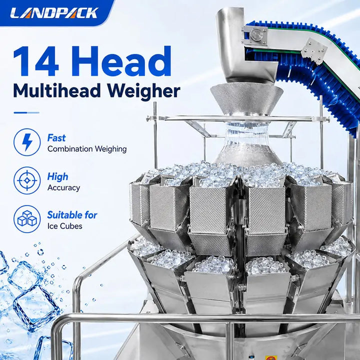 Automatic Ice Cubes Vertical Pouch Filling Weighing Packaging Machine