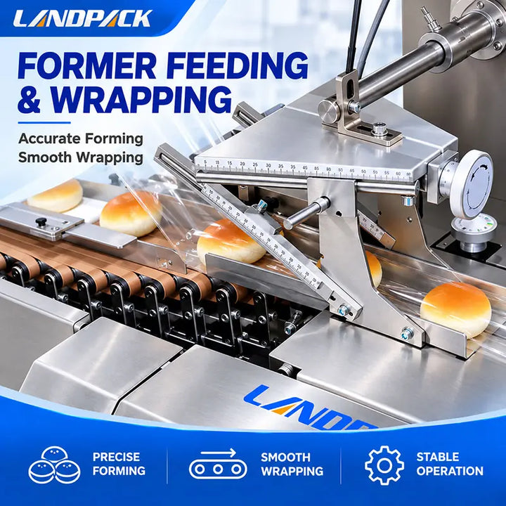 High Speed Bread Horizontal Flow Wrapping Machine with Reciprocating Sealing