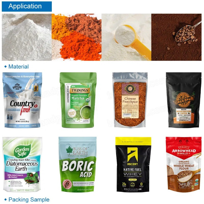 Horizontal Doypack Stand Up Pouch Powder Filling Sealing Packing Machine