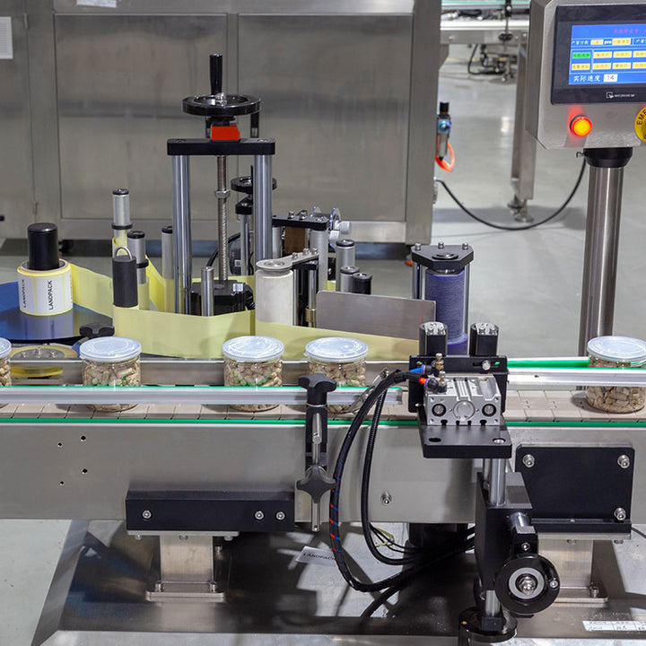 Full Automatic Granule Snacks Nuts Can Rotary Filling Seaming Machine