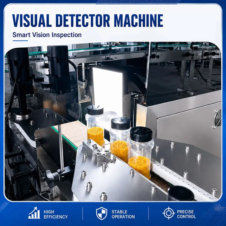 Automatic Granule Bottle Filling Line with Capping, Foil Sealing, Labeling, Checkweigher and Metal Detector