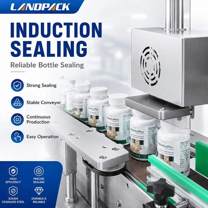 Fully Automatic Pharma Tablet Capsule Bottle Counting Filling Sealing and Labeling Packaging Line