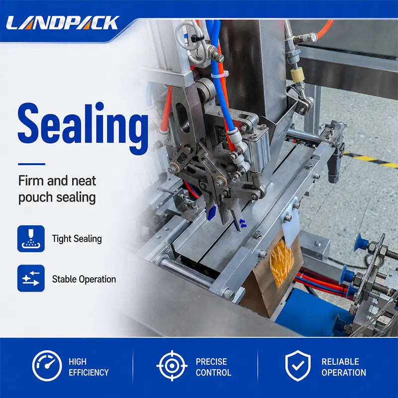 Automatic M Shape Kraft Paper Pouch Packing Machine for Breadcrumbs and Granules with Linear Weigher
