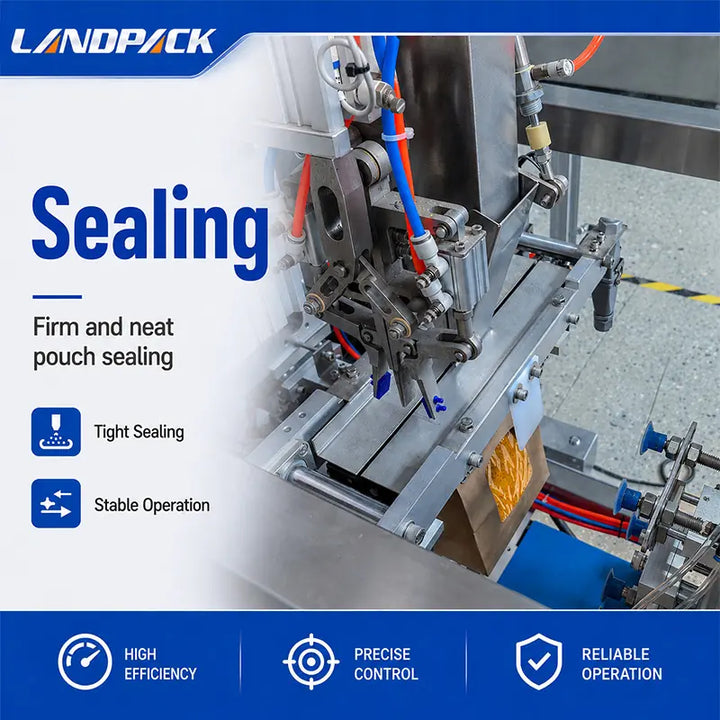 Automatic M Shape Kraft Paper Pouch Packing Machine for Breadcrumbs and Granules with Linear Weigher