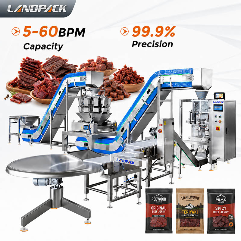 Jerky Packaging Machine Multihead Weigher Vertical Packing Machine with Checkweigher