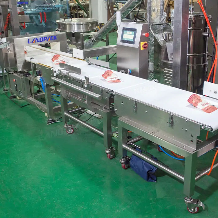 Automatic Coffee Bean Coffee Powder Doypack Packing Machine with Metal Detector and Checkweigher