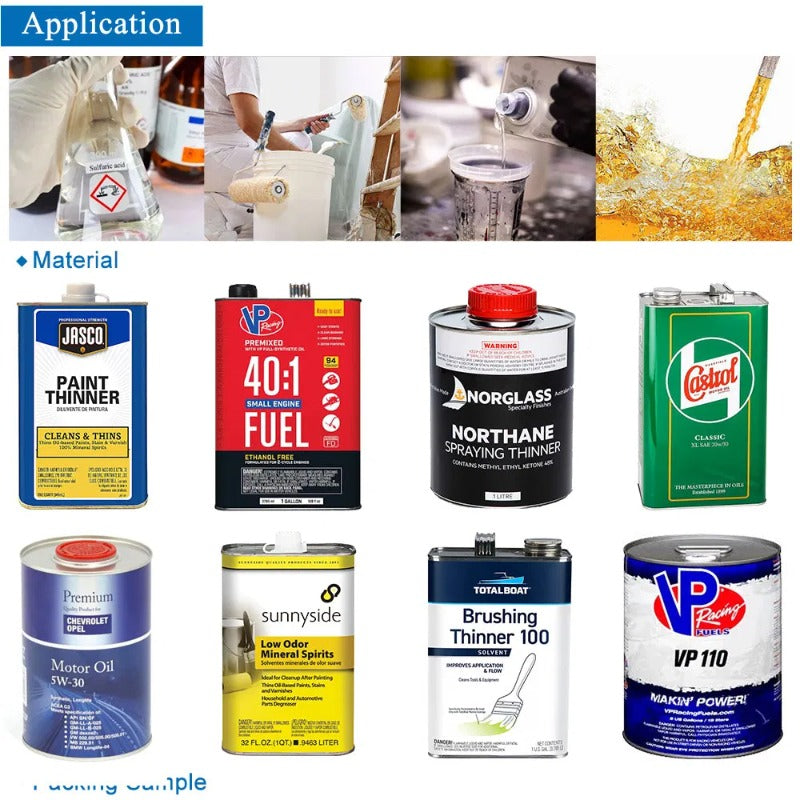 Automatic 4 Heads Thinner Solvent Chemical Liquid Filling Machine