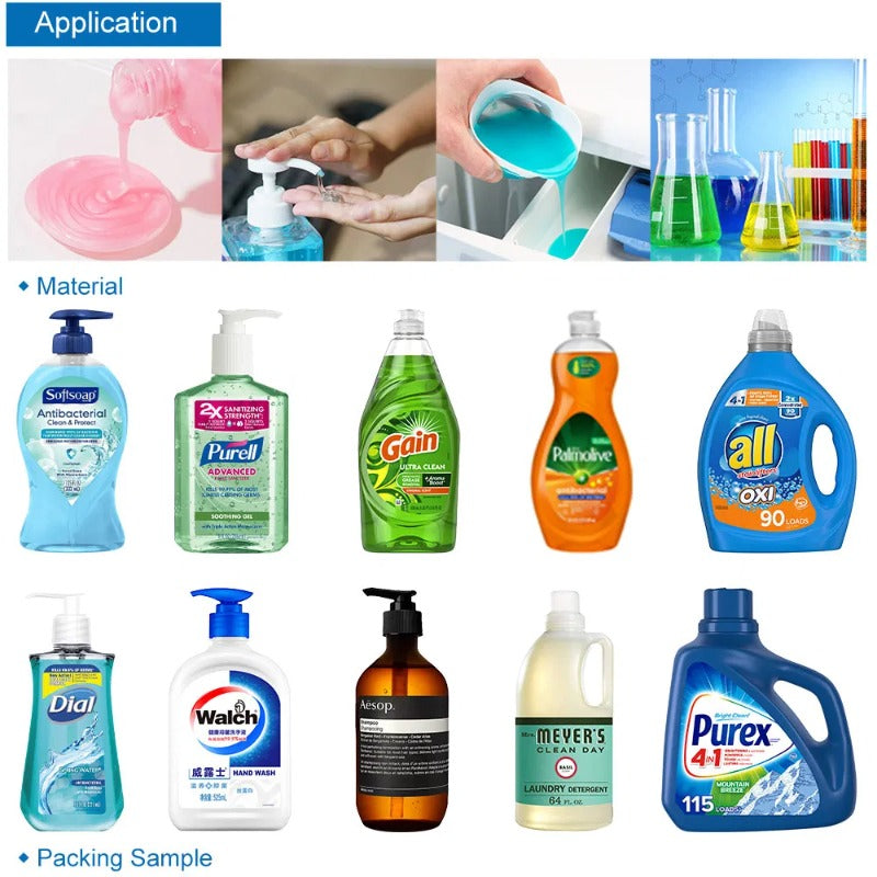 Automatic Liquid Soap Shampoo Detergent Liquid Filling Machine