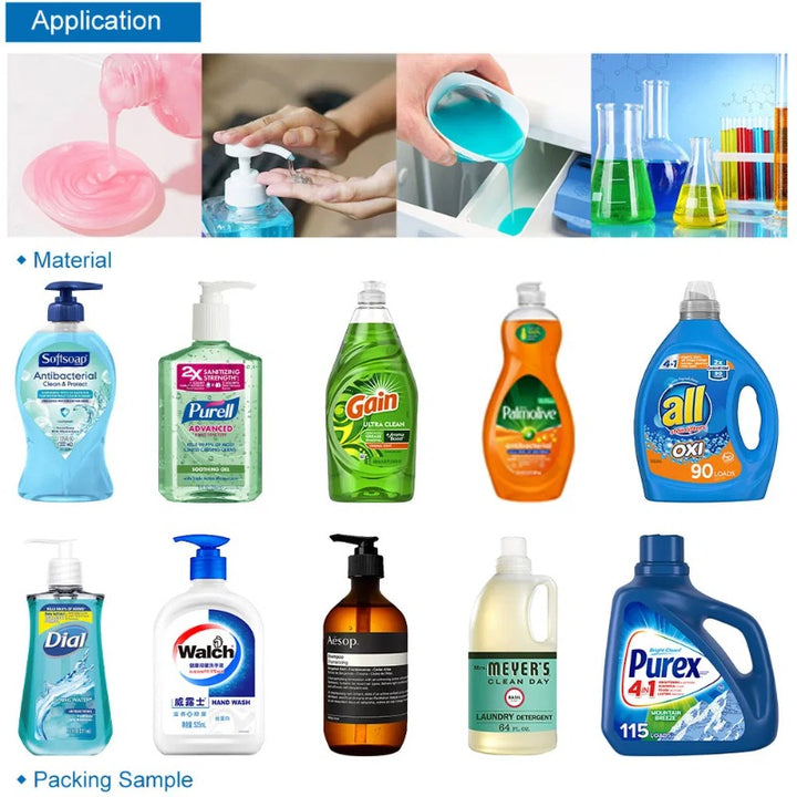 Automatic Liquid Soap Shampoo Detergent Liquid Filling Machine