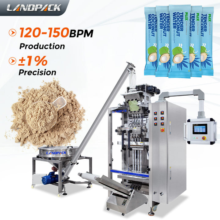 Automatic Multi Lane Collagen Protein Powder Stick Packing Machine With Screw Feeder
