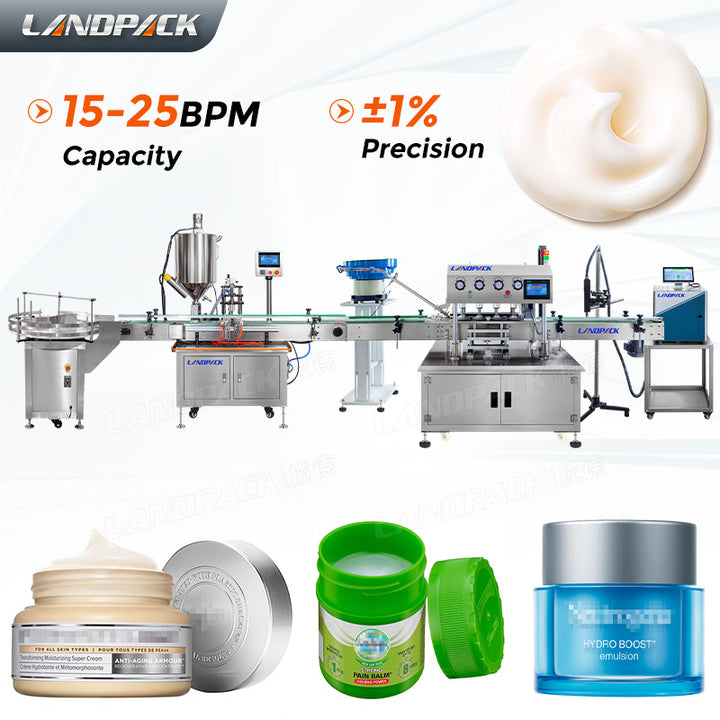 Paste Filling Capping Machine Line | Cosmetic Cream Lotion Liquid Filling