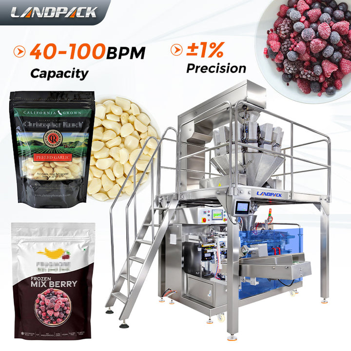 Automatic Garlic / Frozen Food Premade Bag Packaging Machine
