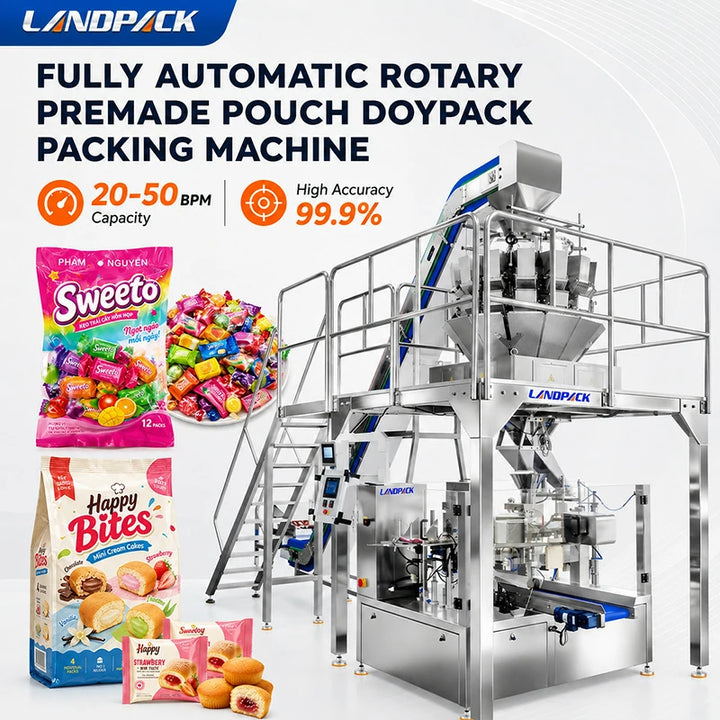 Fully Automatic Rotary Premade Pouch Packaging Packing Machine