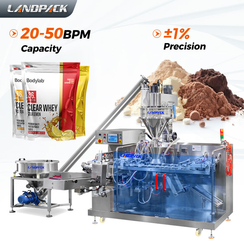 Automatic Horizontal Premade Zipper Bag Protein Powder Doypack Powder Packing Machine