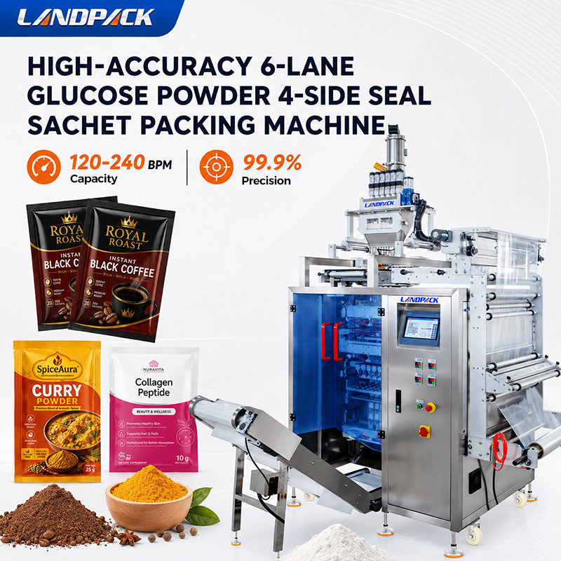 Multi Lane Powder Packing Machine For 3/4 side Sealing Sachet