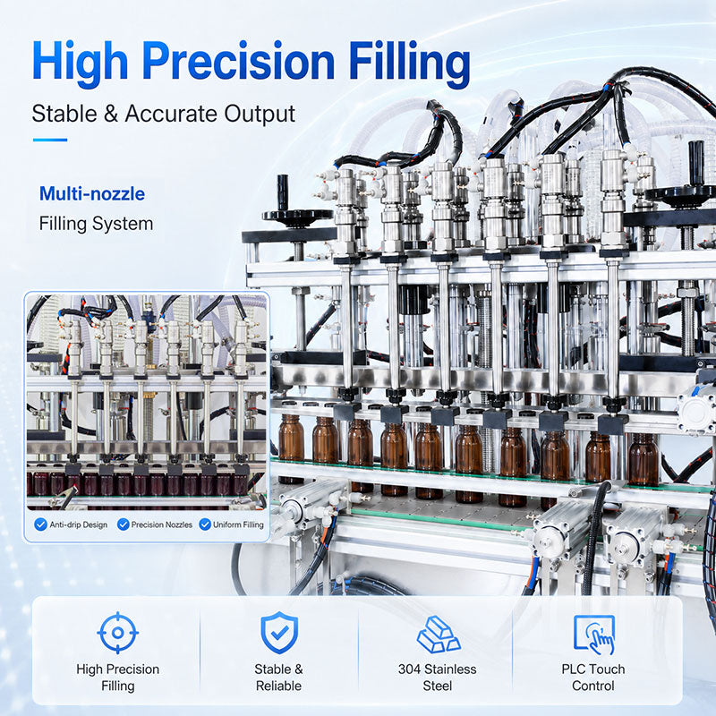 Automatic 6 Heads Pistons Mayonnaise Bottle Filling And Capping Machine Project