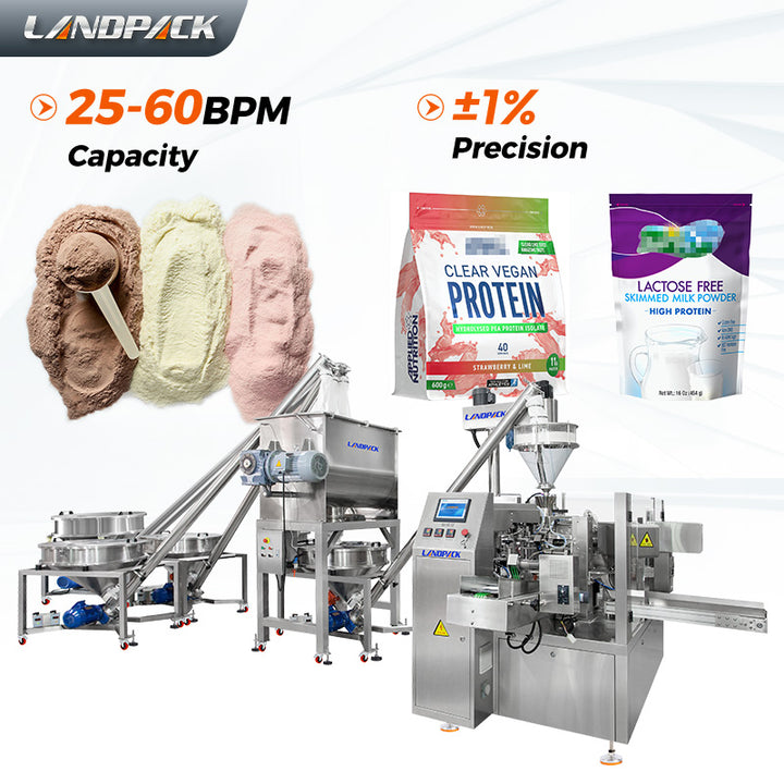 Fully Automatic Milk Powder Rotary Filling Doypack Machine Line