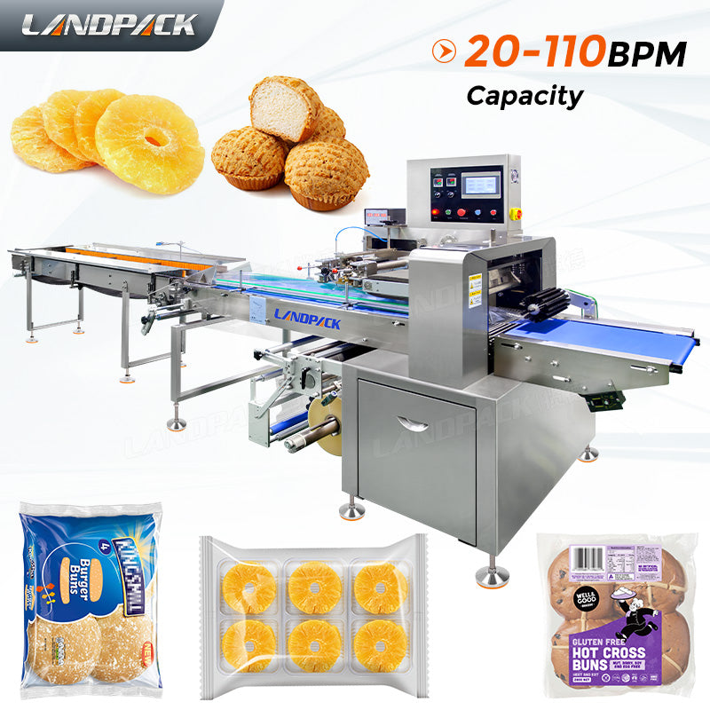 Automatic Bread Wrapping Machine With Three servos & nitrogen filling