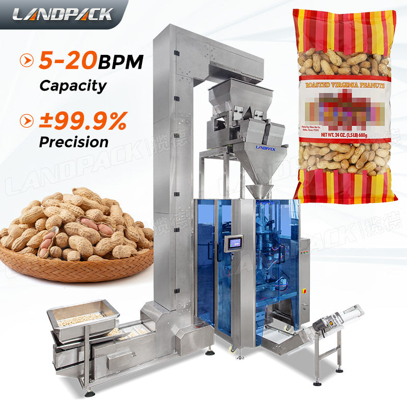 Automatic Nut Cashew Vertical Packaging Machine With Linear Weigher