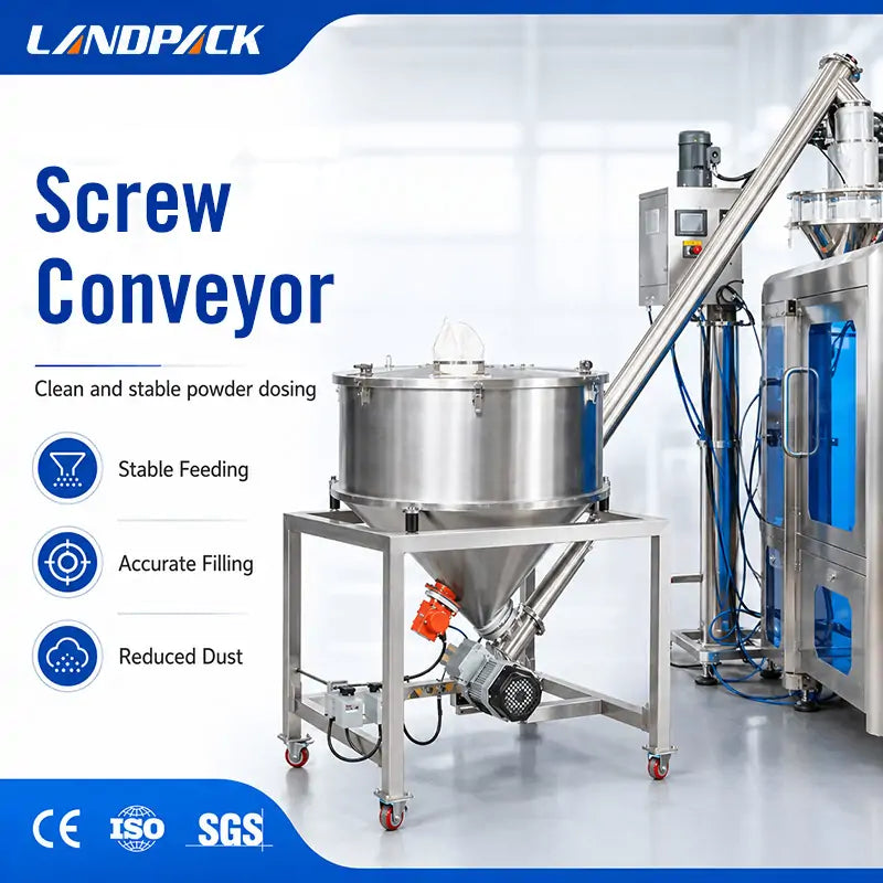 Automatic Rotary Powder Premade Zipper Pouch Filling Sealing Machine with Screw Conveyor