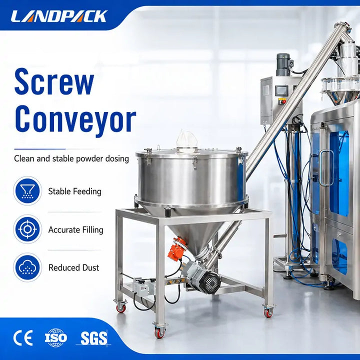 Automatic Rotary Powder Premade Zipper Pouch Filling Sealing Machine with Screw Conveyor