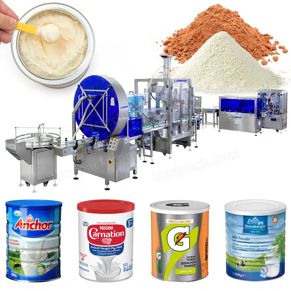 Automatic Baby Milk Powder Canning Filling Machine Line