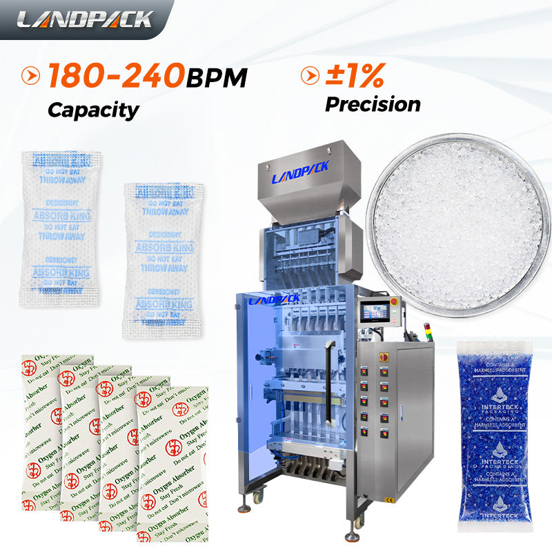 Automatic 6 Lane Desiccant Stick Bags Filling And Packing Machine
