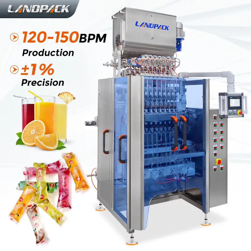 Automatic 8-Lane Liquid Stick Filling Machine Jelly Ice Lolly Packing Machine