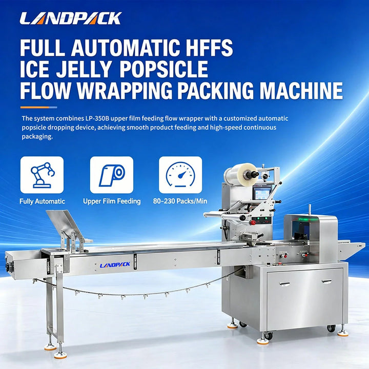 Fully Automatic Ice Cream Popsicle Flow Packing Packaging Machine
