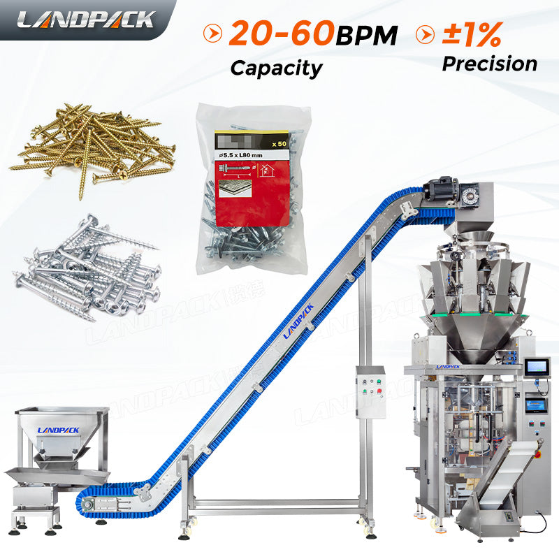 Automatic Fastener Screw Bolt Nut Vertical Weighing Packaging Machine